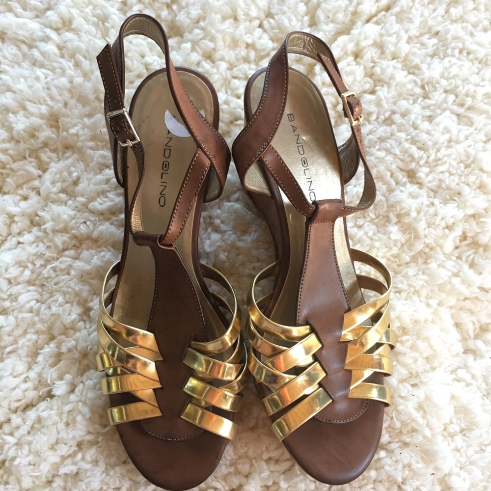 Bandolino genuine leather wedges.